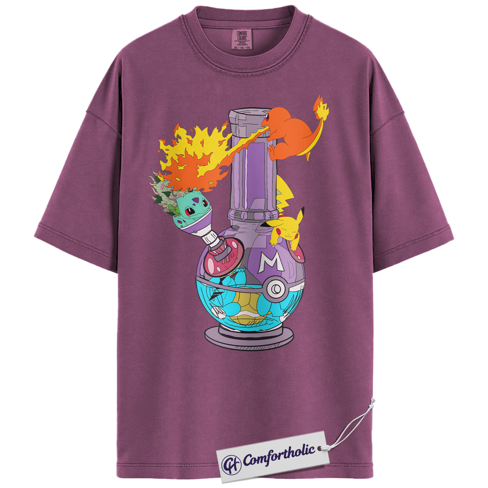 Charmander Shirt, Bulbasaur Shirt, Pikachu Shirt, Pokemon Shirt, PKM T-Shirt, Anime Graphic Tee, Comfort Colors Shirt - Image 15