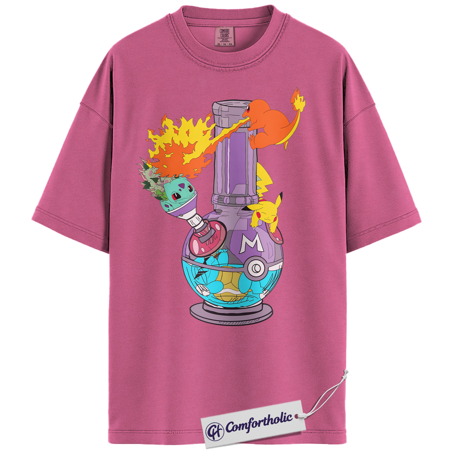 Charmander Shirt, Bulbasaur Shirt, Pikachu Shirt, Pokemon Shirt, PKM T-Shirt, Anime Graphic Tee, Comfort Colors Shirt - Image 16