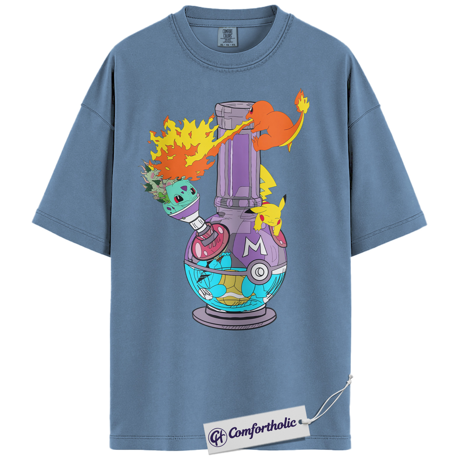 Charmander Shirt, Bulbasaur Shirt, Pikachu Shirt, Pokemon Shirt, PKM T-Shirt, Anime Graphic Tee, Comfort Colors Shirt - Image 17