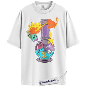 Alternative view of Charmander Shirt, Bulbasaur Shirt, Pikachu Shirt, Pokemon Shirt, PKM T-Shirt, Anime Graphic Tee, Comfort Colors Shirt