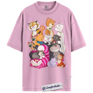 Disney Cat Shirt, Animated Graphic Tee, Comfort Colors Shirt
