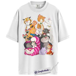 Alternative view of Disney Cat Shirt, Animated Graphic Tee, Comfort Colors Shirt