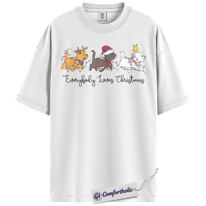 Alternative view of Marie Shirt, The Aristocats Shirt, Christmas T-Shirt, Animated Graphic Tee, Christmas Comfort Colors Shirt