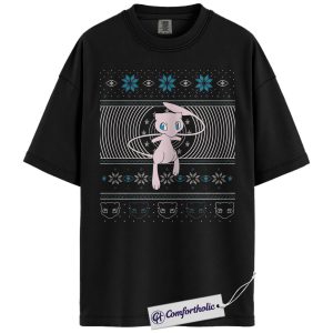 Mew Shirt, Pokemon Shirt, PKM Shirt, Christmas Shirt, Anime Graphic Tee, Christmas Comfort Colors Shirt