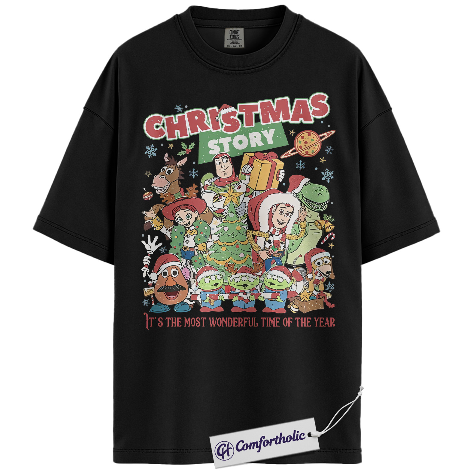 Toy Story Shirt, Christmas Shirt, Animated Graphic Tee, Christmas Comfort Colors Shirt - Image 3