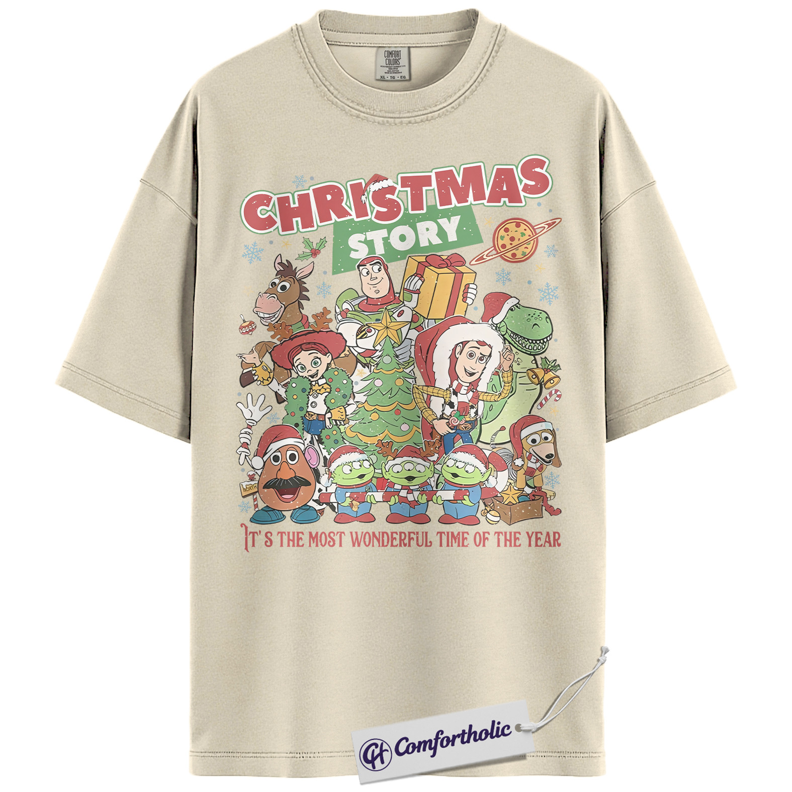 Toy Story Shirt, Christmas Shirt, Animated Graphic Tee, Christmas Comfort Colors Shirt