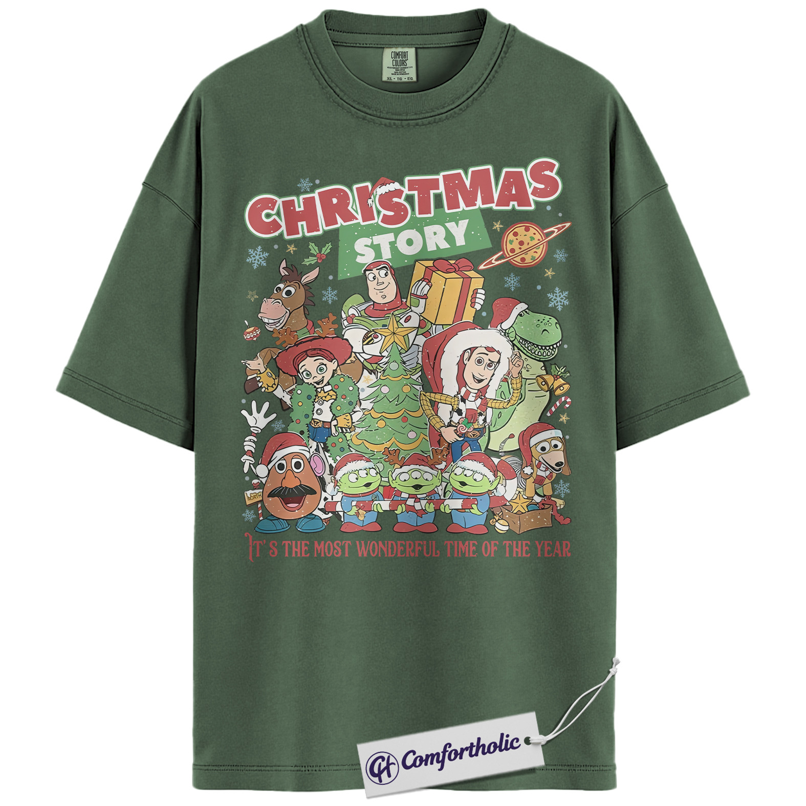 Toy Story Shirt, Christmas Shirt, Animated Graphic Tee, Christmas Comfort Colors Shirt - Image 5