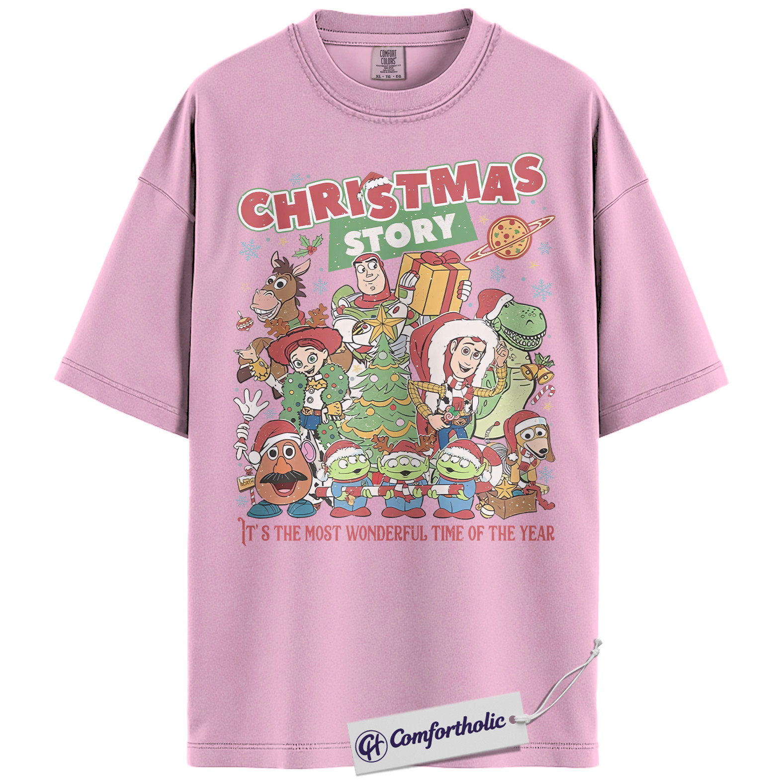 Toy Story Shirt, Christmas Shirt, Animated Graphic Tee, Christmas Comfort Colors Shirt - Image 6
