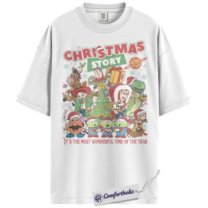Alternative view of Toy Story Shirt, Christmas Shirt, Animated Graphic Tee, Christmas Comfort Colors Shirt