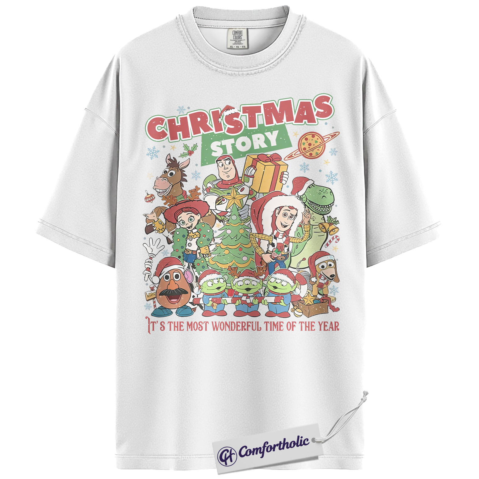 Toy Story Shirt, Christmas Shirt, Animated Graphic Tee, Christmas Comfort Colors Shirt - Image 2