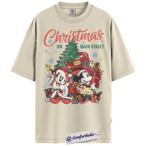 Mickey Mouse Shirt, Christmas Shirt, Animated Graphic Tee, Christmas Comfort Colors Shirt