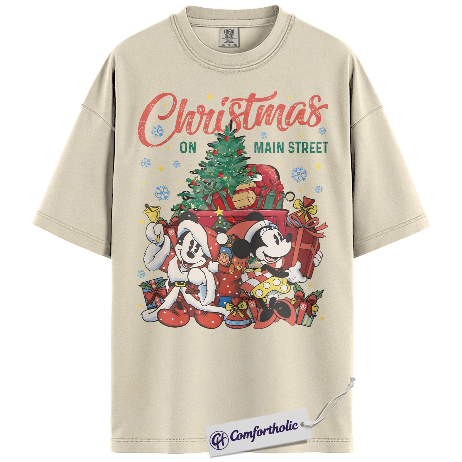 Mickey Mouse Shirt, Christmas Shirt, Animated Graphic Tee, Christmas Comfort Colors Shirt