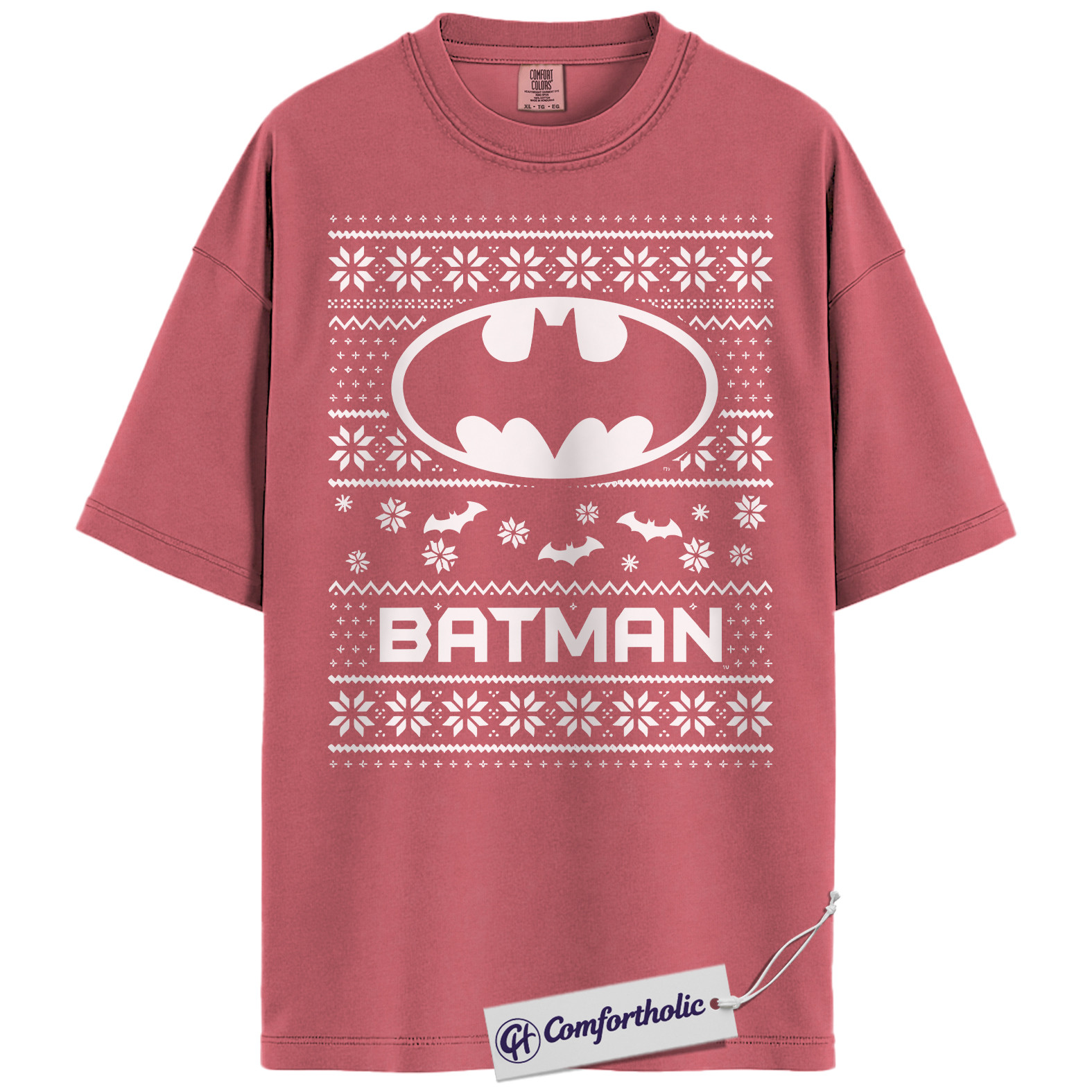 Batman Shirt, Christmas Shirt, DC Comics Graphic Tee, Christmas Comfort Colors Shirt - Image 5