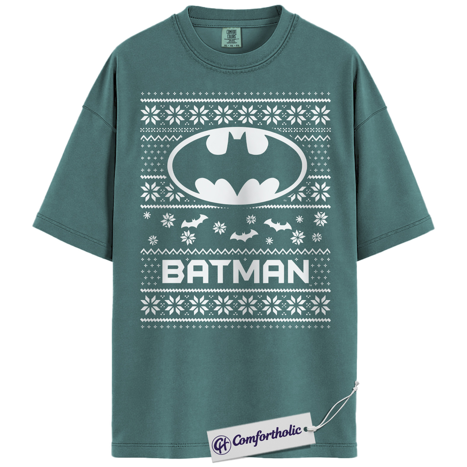 Batman Shirt, Christmas Shirt, DC Comics Graphic Tee, Christmas Comfort Colors Shirt - Image 7
