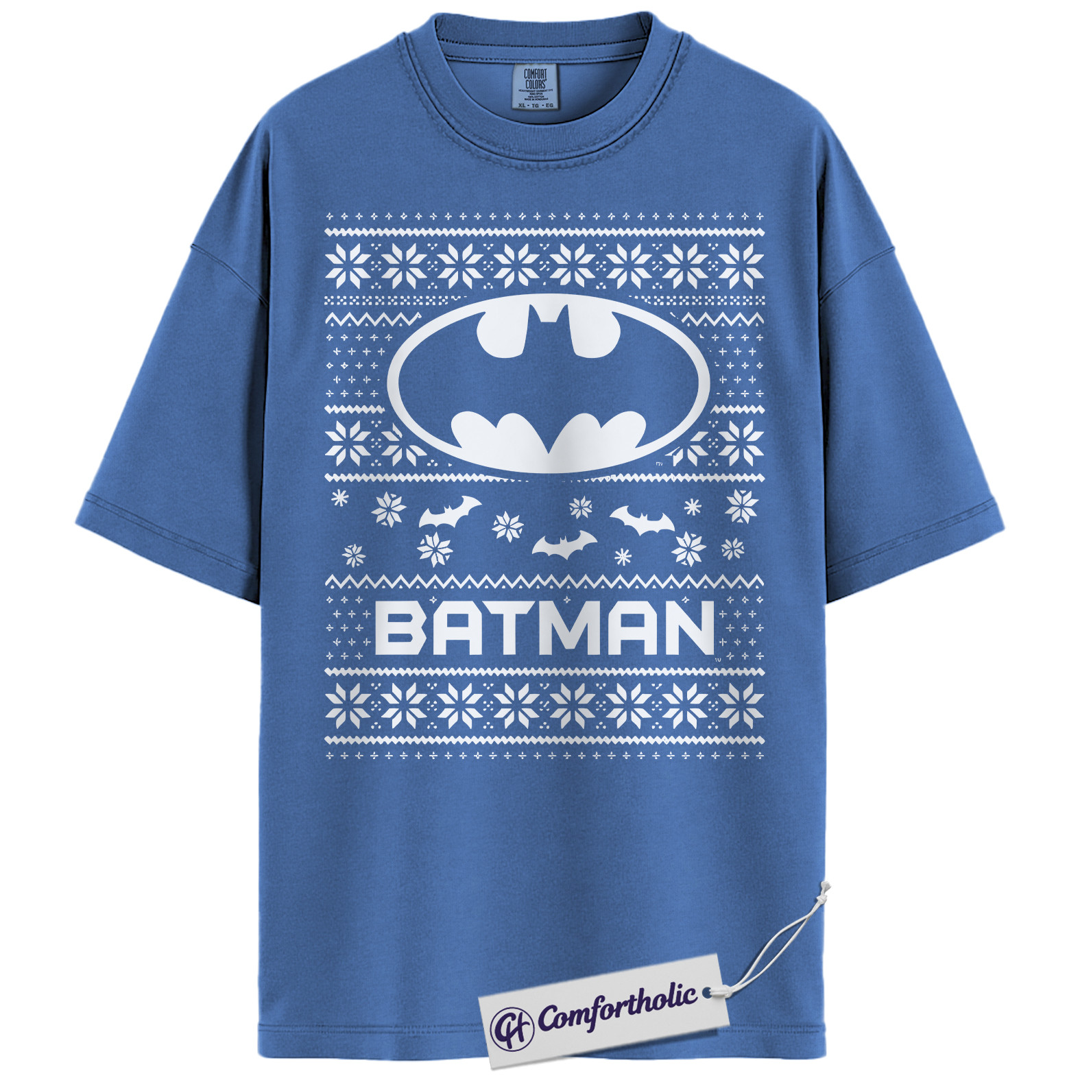 Batman Shirt, Christmas Shirt, DC Comics Graphic Tee, Christmas Comfort Colors Shirt - Image 8