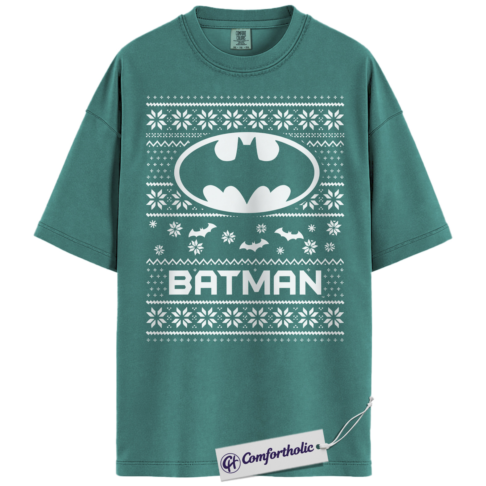 Batman Shirt, Christmas Shirt, DC Comics Graphic Tee, Christmas Comfort Colors Shirt - Image 9