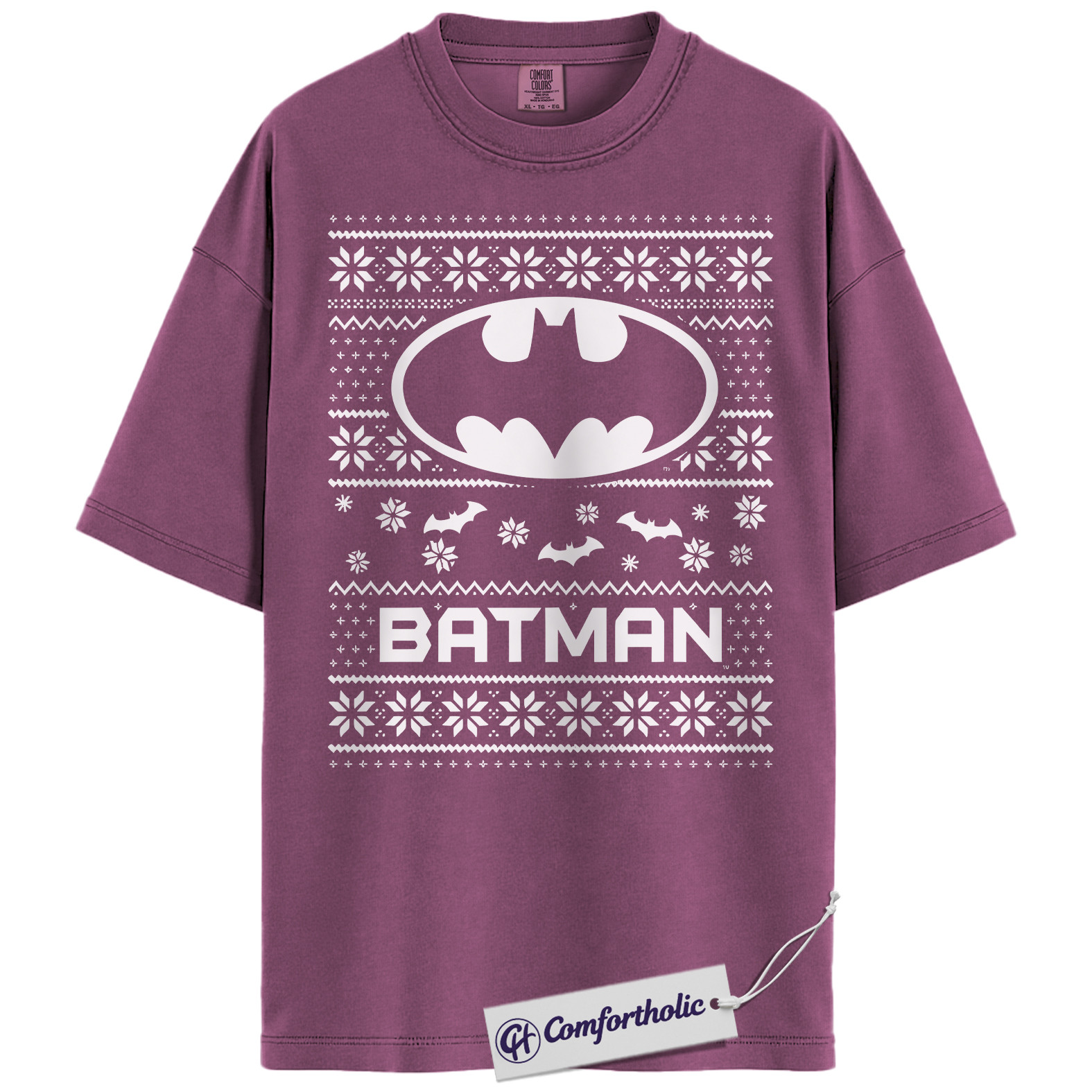 Batman Shirt, Christmas Shirt, DC Comics Graphic Tee, Christmas Comfort Colors Shirt - Image 10