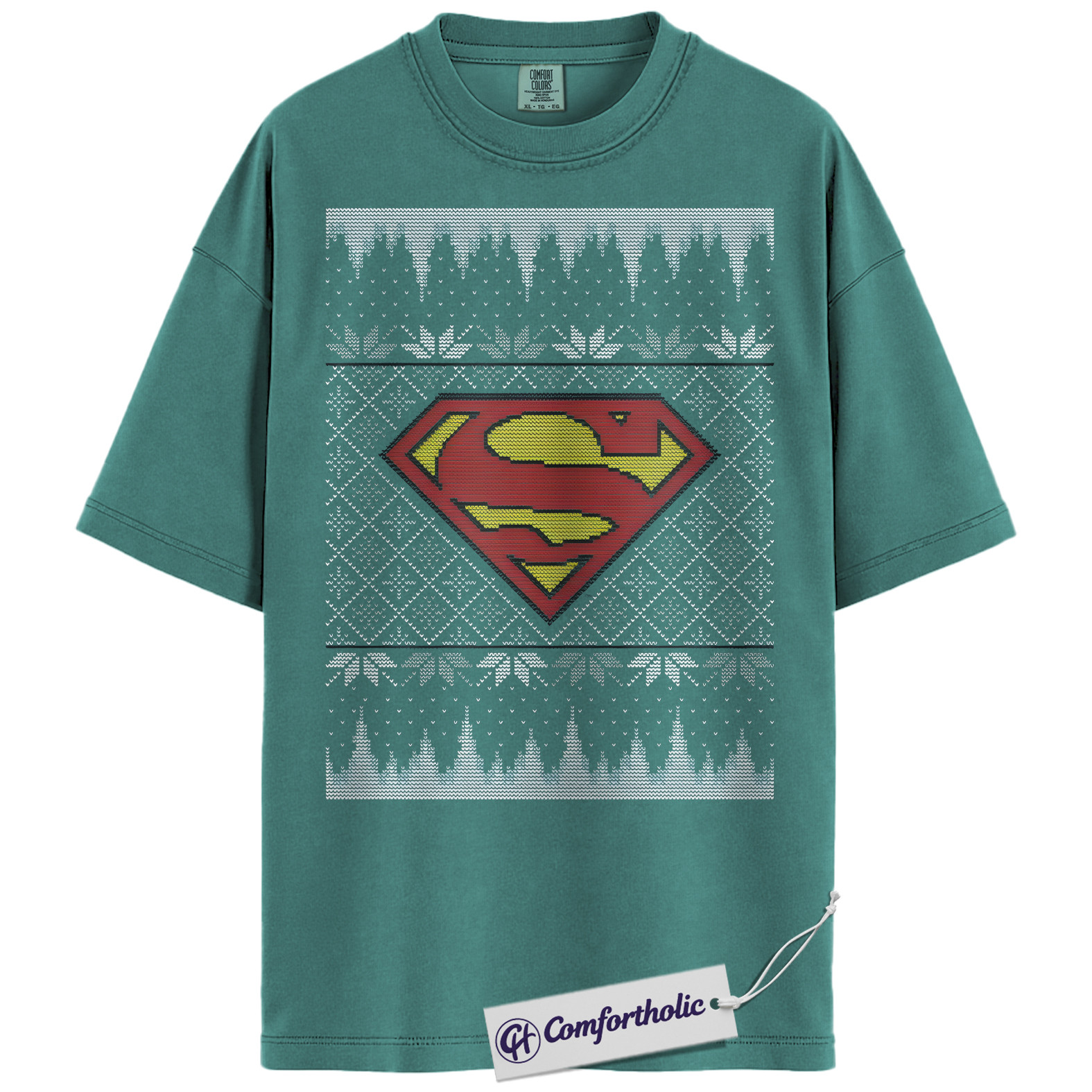 Superman Shirt, Christmas Shirt, DC Comics Graphic Tee, Christmas Comfort Colors Shirt - Image 9