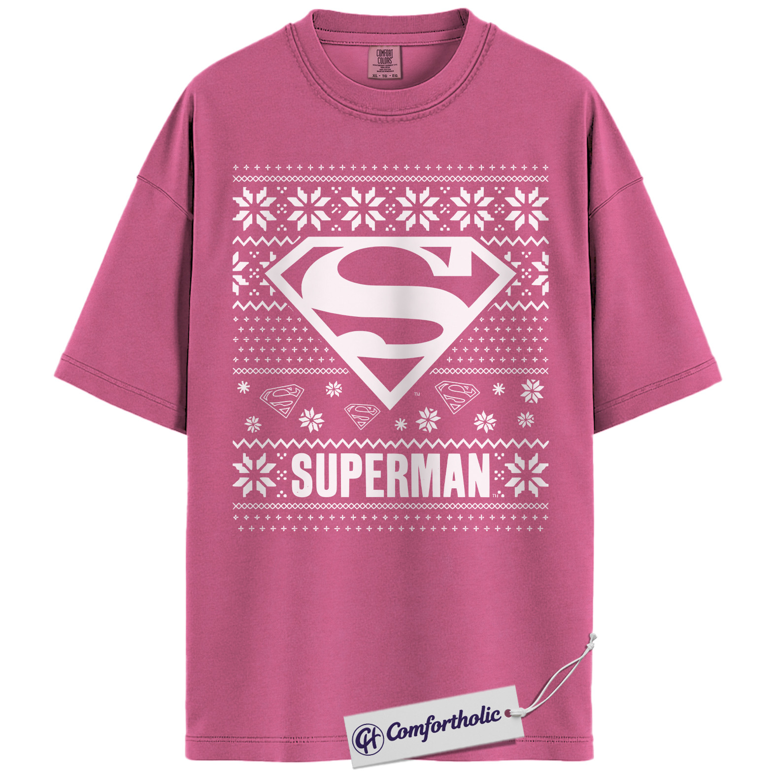 Superman Shirt, Christmas Shirt, DC Comics Graphic Tee, Christmas Comfort Colors Shirt - Image 11