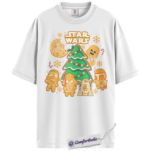 Alternative view of Star Wars Shirt, Christmas Shirt, Movie Graphic Tee, Christmas Comfort Colors Shirt