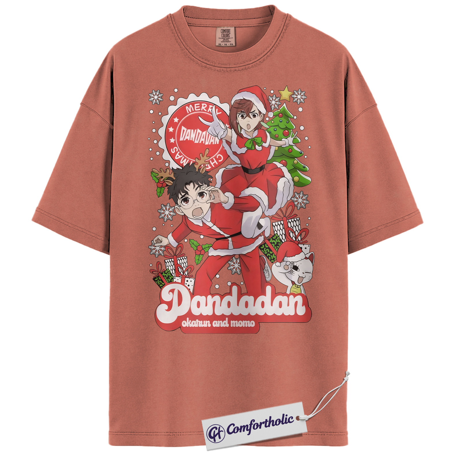 Ken Takakura Shirt, Aira Shiratori Shirt, Dandadan Shirt, Christmas Shirt, Anime Graphic Tee, Christmas Comfort Colors Shirt - Image 7