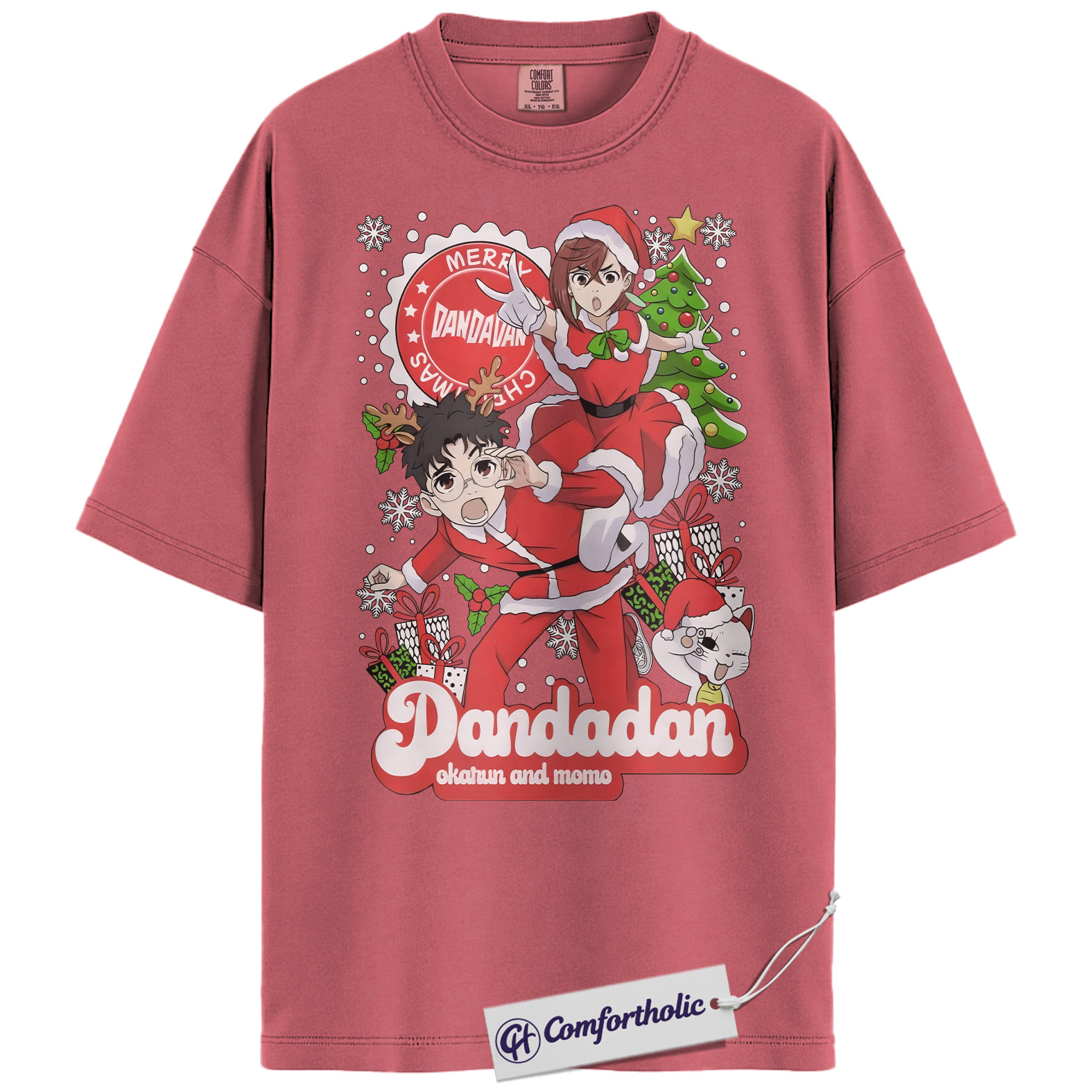 Ken Takakura Shirt, Aira Shiratori Shirt, Dandadan Shirt, Christmas Shirt, Anime Graphic Tee, Christmas Comfort Colors Shirt - Image 9