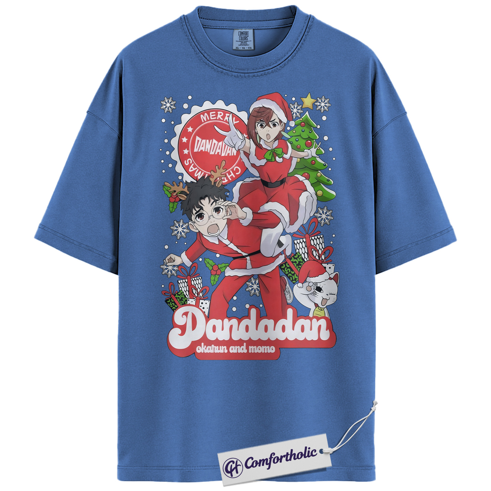 Ken Takakura Shirt, Aira Shiratori Shirt, Dandadan Shirt, Christmas Shirt, Anime Graphic Tee, Christmas Comfort Colors Shirt - Image 12