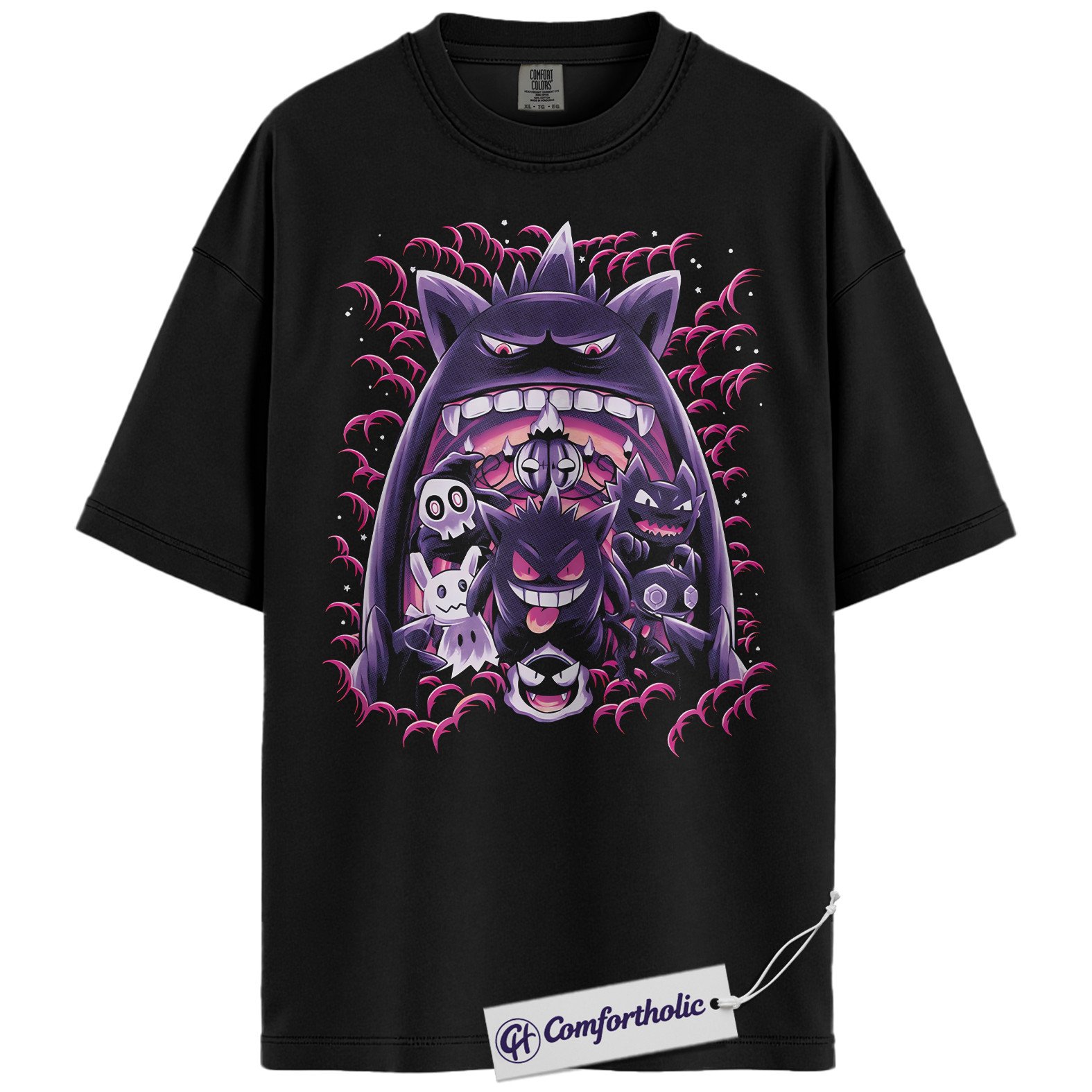 Gengar Shirt, Haunter Shirt, Gatsly Shirt, Pokemon Shirt, PKM Shirt, Anime Graphic Tee, Comfort Colors Shirt