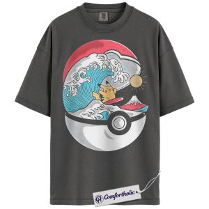 Alternative view of Pikachu Shirt, Pokemon Shirt, PKM Shirt, Anime Graphic Tee, Comfort Colors Shirt