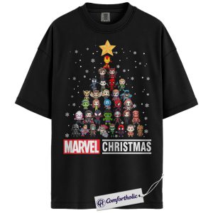 Marvel Comics Shirt, Christmas Shirt, Movie Graphic Tee, Comfort Colors Shirt