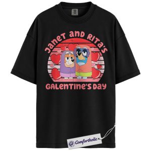 Janet and Rita Shirt, Bluey Shirt, Valentine's Day Shirt, Animated Graphic Tee, Comfort Colors Shirt