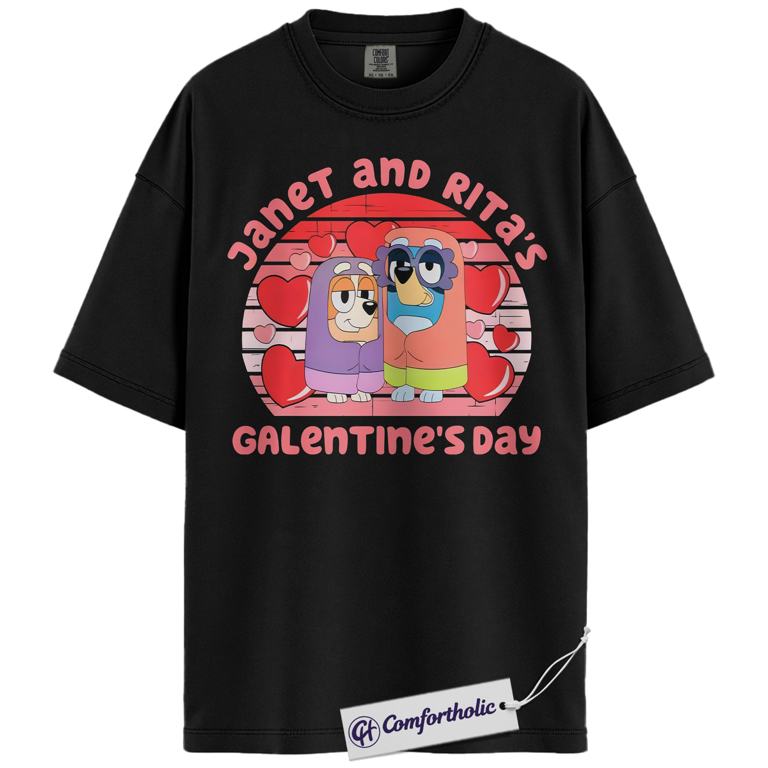 Janet and Rita Shirt, Bluey Shirt, Valentine's Day Shirt, Animated Graphic Tee, Comfort Colors Shirt