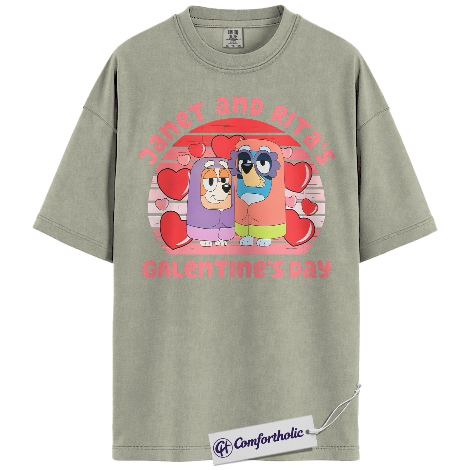 Janet and Rita Shirt, Bluey Shirt, Valentine's Day Shirt, Animated Graphic Tee, Comfort Colors Shirt - Image 5