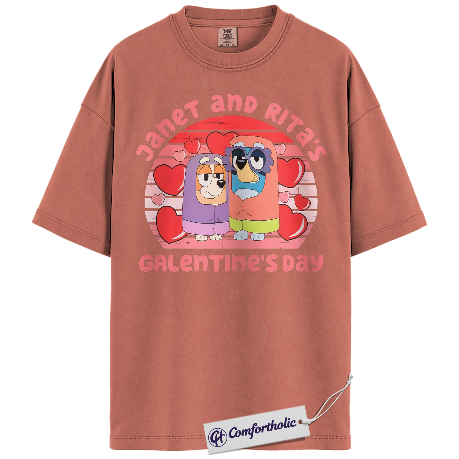 Janet and Rita Shirt, Bluey Shirt, Valentine's Day Shirt, Animated Graphic Tee, Comfort Colors Shirt - Image 6