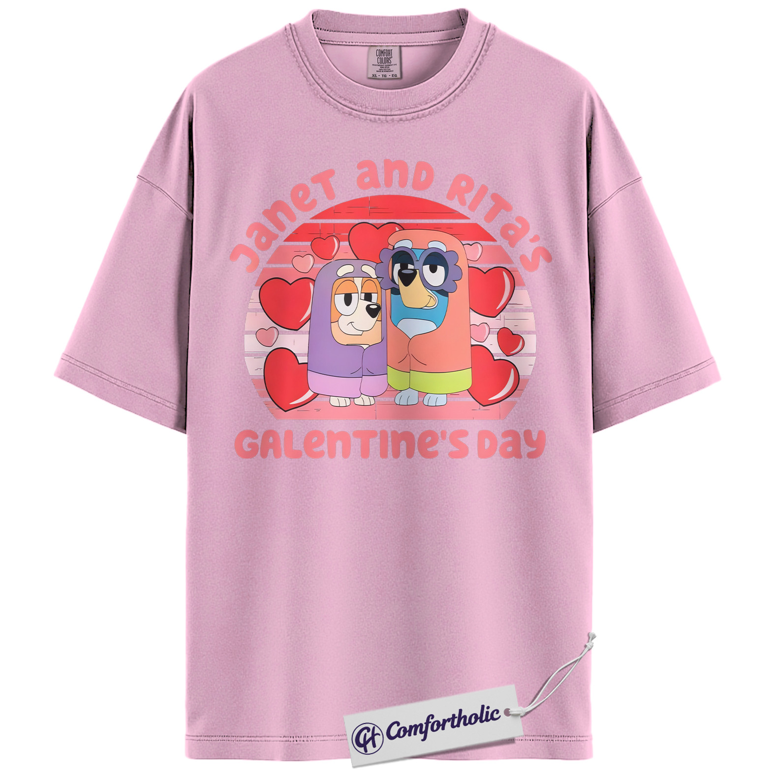 Janet and Rita Shirt, Bluey Shirt, Valentine's Day Shirt, Animated Graphic Tee, Comfort Colors Shirt - Image 7