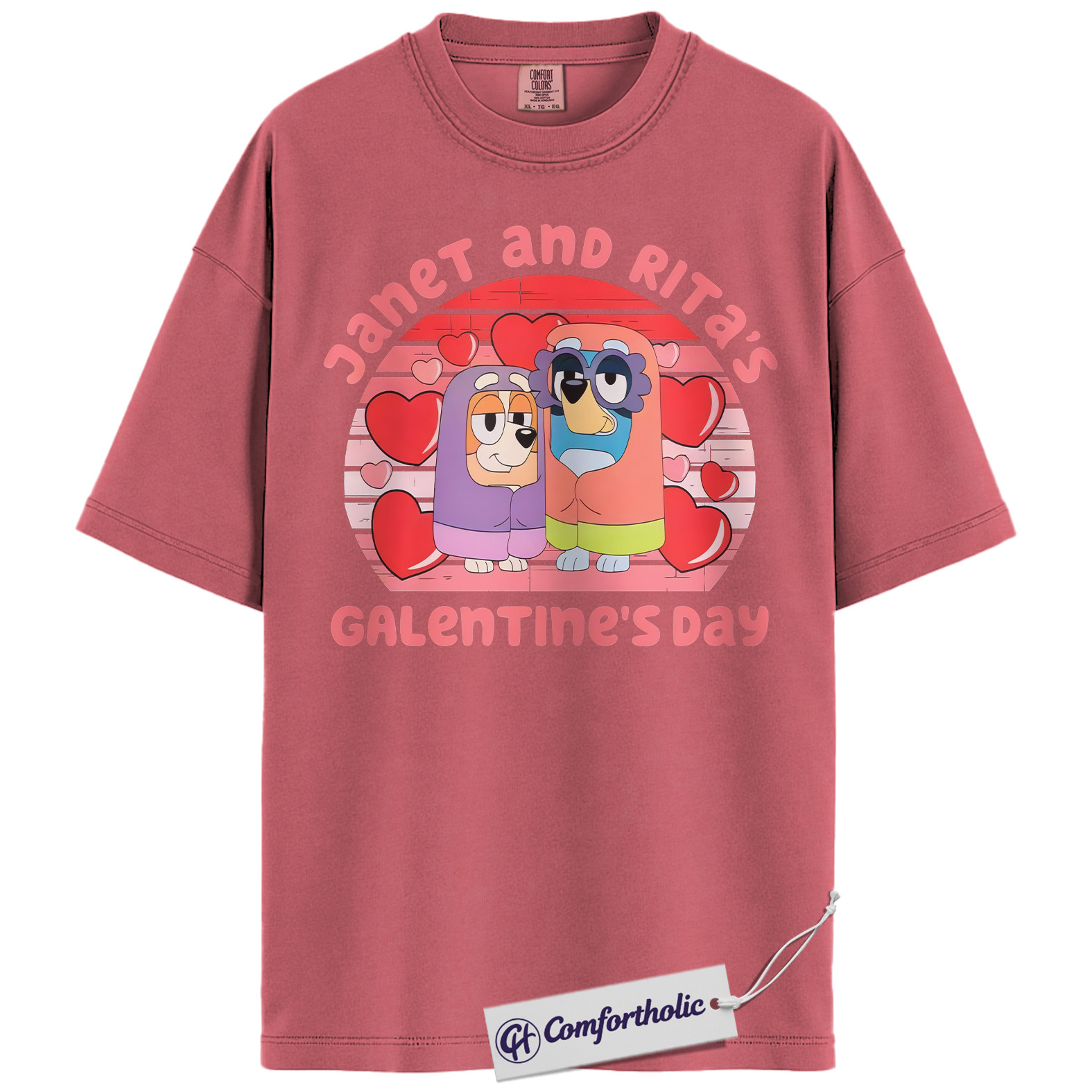 Janet and Rita Shirt, Bluey Shirt, Valentine's Day Shirt, Animated Graphic Tee, Comfort Colors Shirt - Image 8