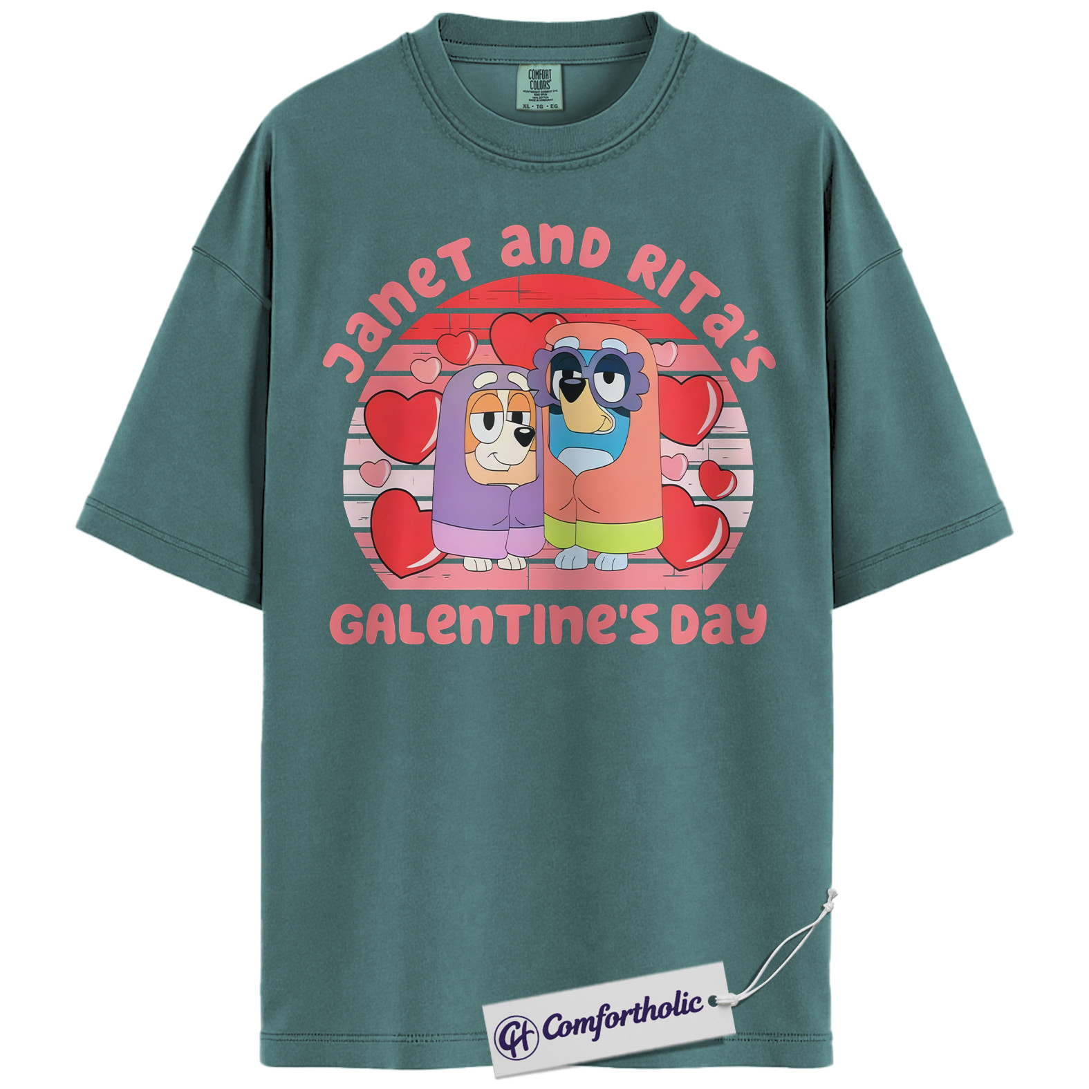 Janet and Rita Shirt, Bluey Shirt, Valentine's Day Shirt, Animated Graphic Tee, Comfort Colors Shirt - Image 10
