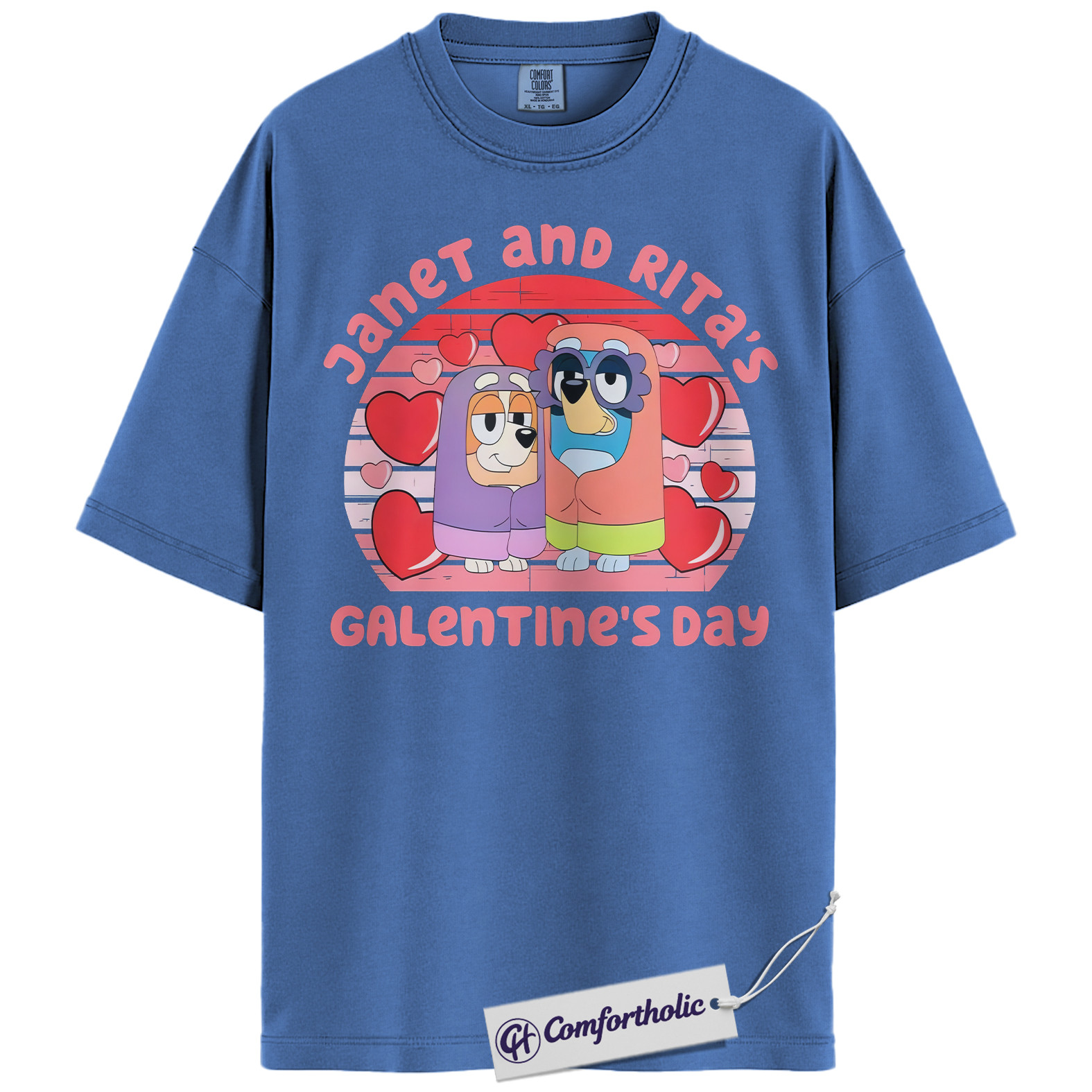 Janet and Rita Shirt, Bluey Shirt, Valentine's Day Shirt, Animated Graphic Tee, Comfort Colors Shirt - Image 11