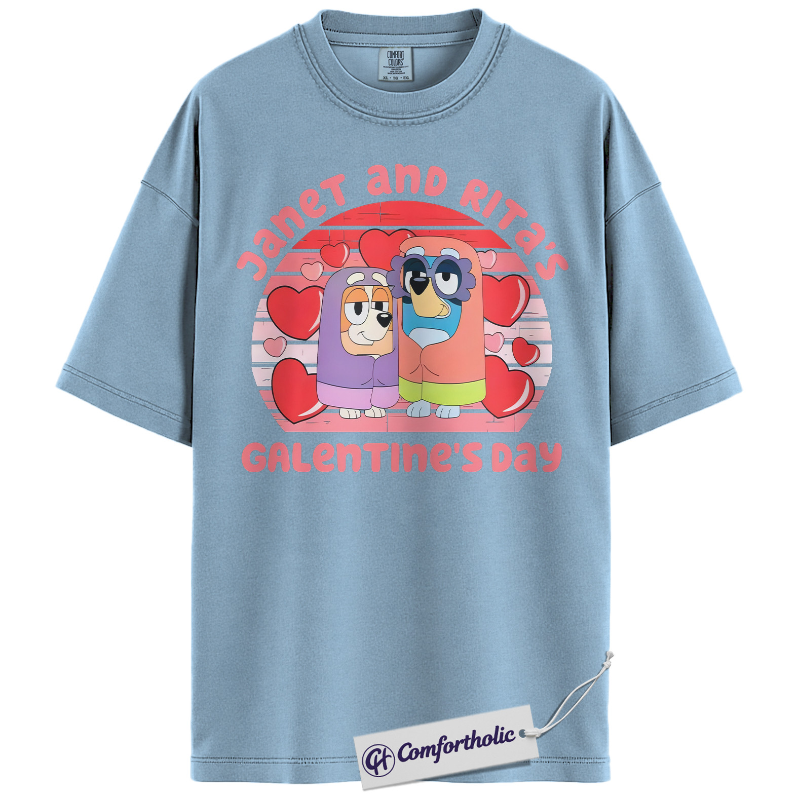 Janet and Rita Shirt, Bluey Shirt, Valentine's Day Shirt, Animated Graphic Tee, Comfort Colors Shirt - Image 13