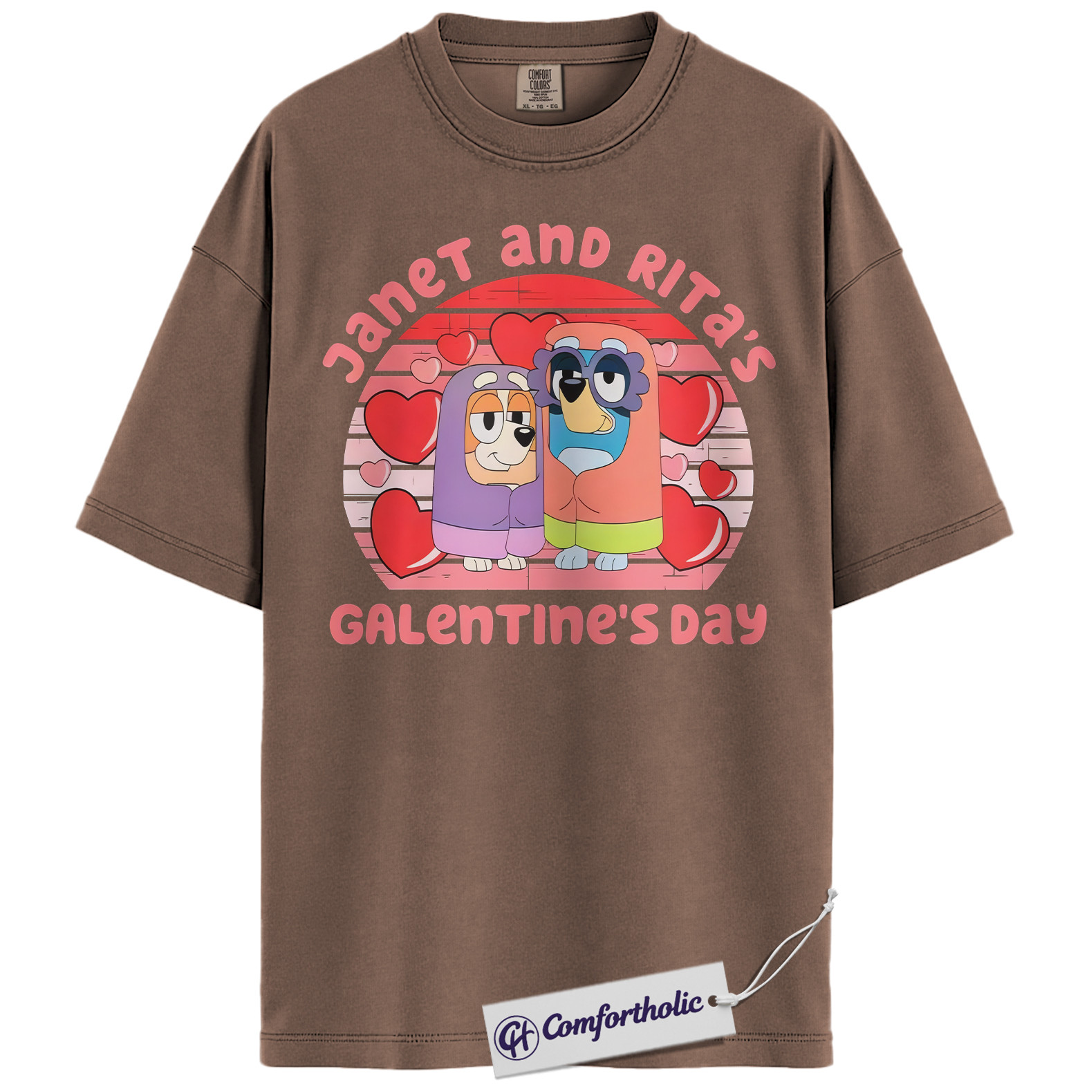 Janet and Rita Shirt, Bluey Shirt, Valentine's Day Shirt, Animated Graphic Tee, Comfort Colors Shirt - Image 18