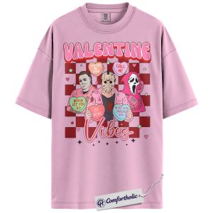Alternative view of Ghostface Shirt, Michael Myers Shirt, Jason Voorhees Shirt, Valentine's Day Shirt, Horror Graphic Tee, Comfort Colors Shirt