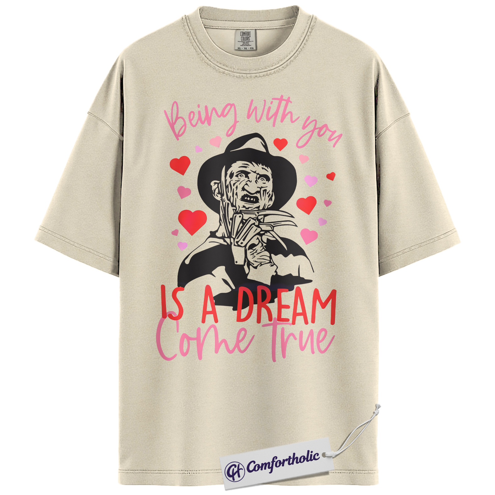 Freddy Krueger Shirt, A Nightmare on Elm Street Shirt, Valentine's Day Shirt, Horror Graphic Tee, Comfort Colors Shirt - Image 3