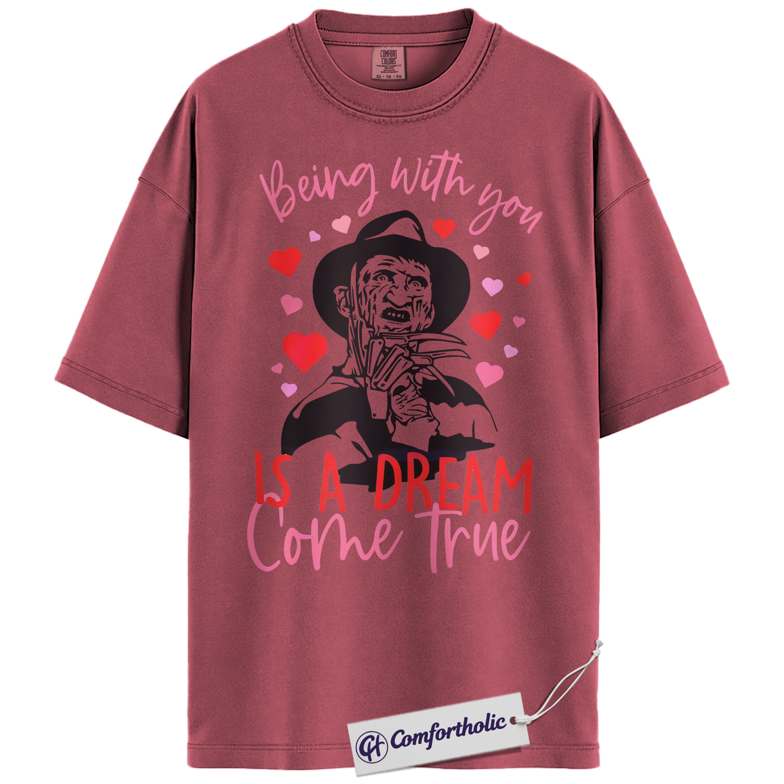 Freddy Krueger Shirt, A Nightmare on Elm Street Shirt, Valentine's Day Shirt, Horror Graphic Tee, Comfort Colors Shirt - Image 5