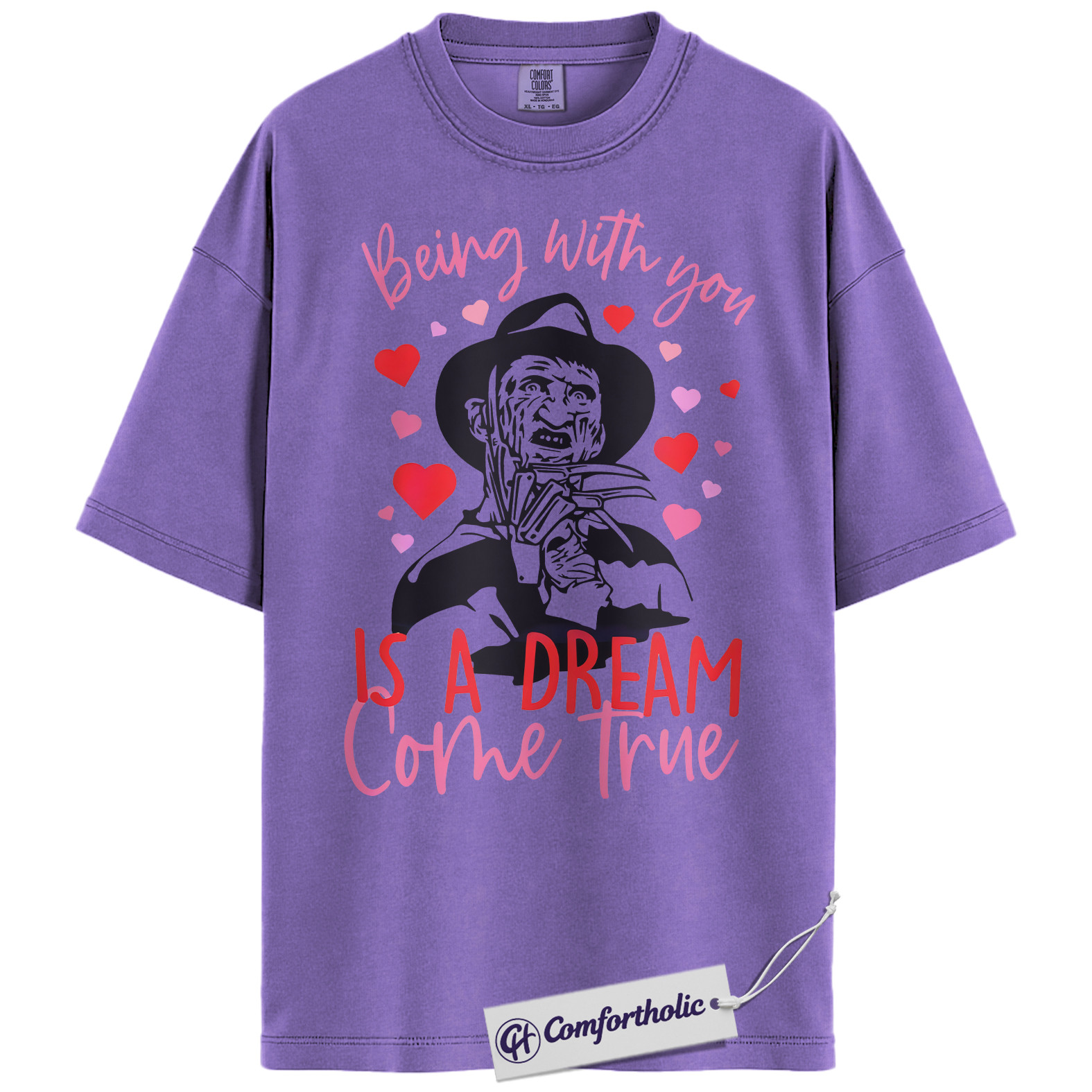 Freddy Krueger Shirt, A Nightmare on Elm Street Shirt, Valentine's Day Shirt, Horror Graphic Tee, Comfort Colors Shirt - Image 7