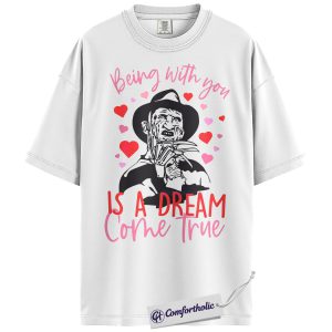 Alternative view of Freddy Krueger Shirt, A Nightmare on Elm Street Shirt, Valentine's Day Shirt, Horror Graphic Tee, Comfort Colors Shirt