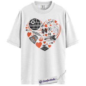 Alternative view of Star Wars Shirt, Valentine's Day Shirt, Movie Graphic Tee, Comfort Colors Shirt