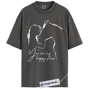 Alternative view of Horse Lover Shirt, Minimalist Equestrian Graphic Tee, Country Girl Aesthetic T-Shirt, Romantic Horse Quote Gift for Horse Owners, Comfort Colors Shirt