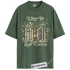 Shelf Control Shirt, Bookish Aesthetic Graphic Tee, Funny Reading Humor T-Shirt, Gift for Book Lovers & Librarians, Comfort Colors Shirt