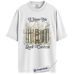 Alternative view of Shelf Control Shirt, Bookish Aesthetic Graphic Tee, Funny Reading Humor T-Shirt, Gift for Book Lovers & Librarians, Comfort Colors Shirt