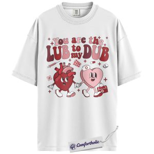 Alternative view of Lub to My Dub Shirt, Cute Cardiac Nurse Valentine Medical Pun Graphic Tee, Funny Healthcare Worker T-Shirt, Cardiology Gift for Nurses, Comfort Colors Shirt